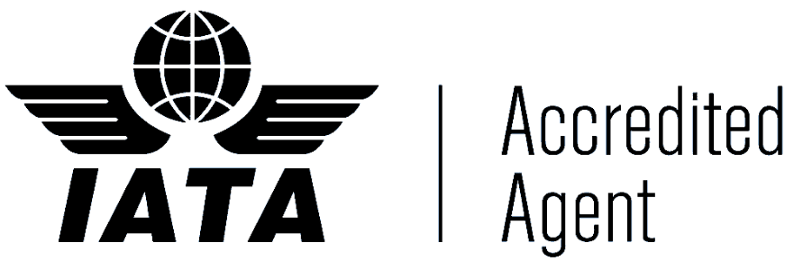IATA Accredited Agent seal for trusted global travel services.