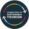 Badge promoting sustainable tourism practices.